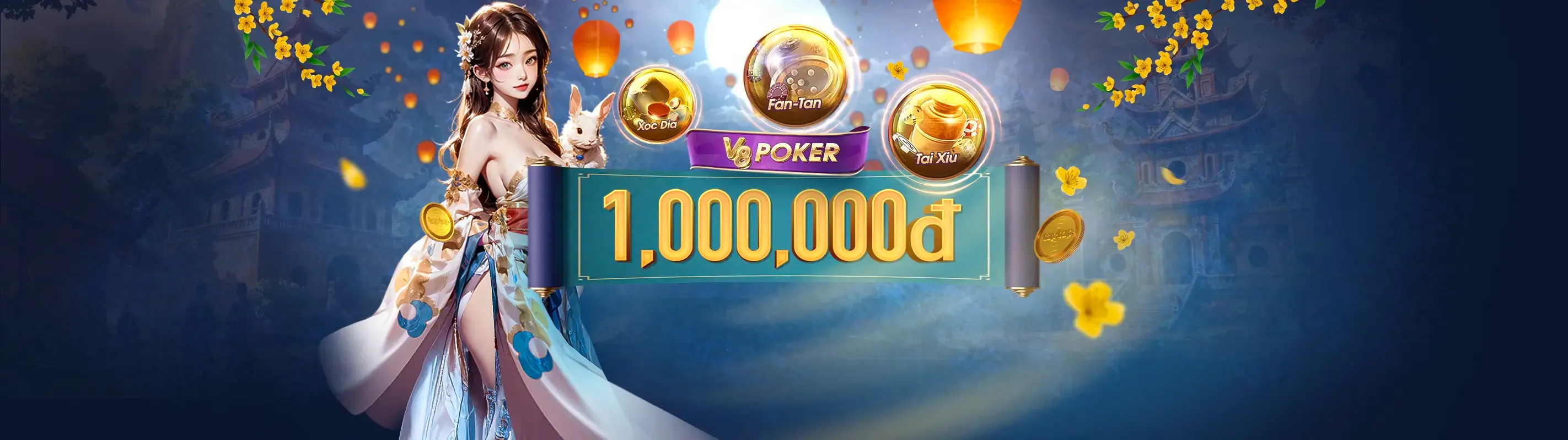 Hình ảnh quay hũ may mắn Netwin với các biểu tượng slot game và hiệu ứng ánh sáng rực rỡ